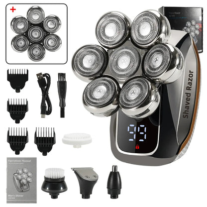 NEW Shaver for Men 7D Independently 7 Cutter Floating Head Waterproof Electric Razor Multifunction USB Charge Trimmer Men