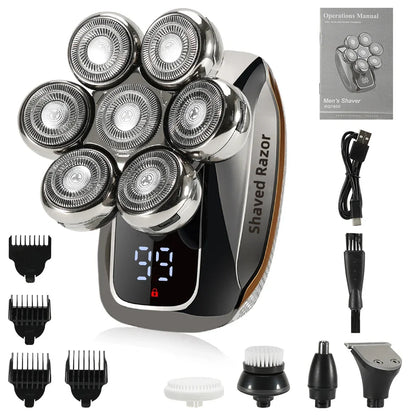 NEW Shaver for Men 7D Independently 7 Cutter Floating Head Waterproof Electric Razor Multifunction USB Charge Trimmer Men