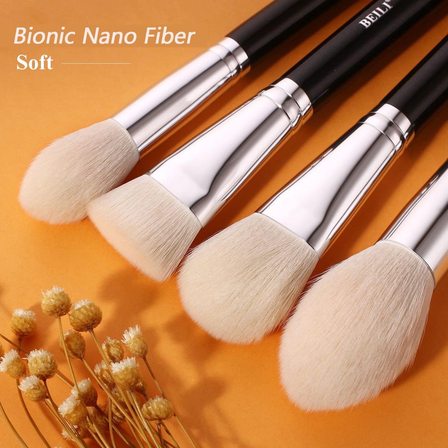 Makeup Brushes 30Pcs Professional Makeup Brush Set Premium Synthetic Kabuki Foundation Blending Brush Face Powder Blush Concealers Eye Shadows Make up Brush Set (Black)