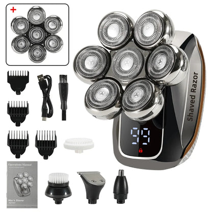 NEW Shaver for Men 7D Independently 7 Cutter Floating Head Waterproof Electric Razor Multifunction USB Charge Trimmer Men
