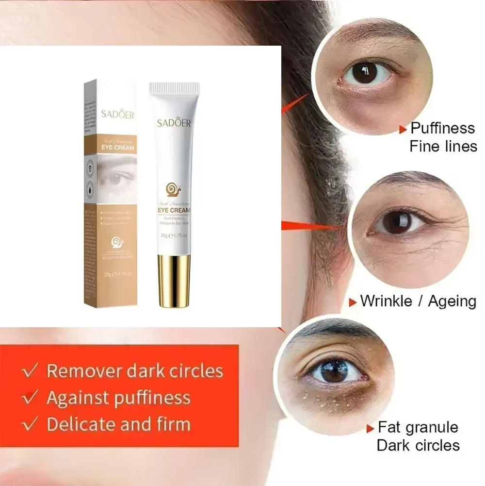 Instant Eye Cream for anti Aging Dark Circles Bags Puffiness Great under Eye Skin Face Tightening Eye Lift Treatment Care